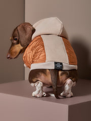 Dachshund Quilted Hooded Vest DUNE