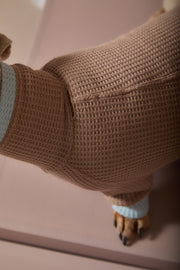 Dachshund Mokka Waffle Sweater GRAIN