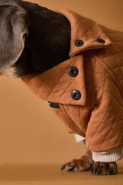 Dachshund Terracotta Quilted Turtleneck Sweater BAGUETTE