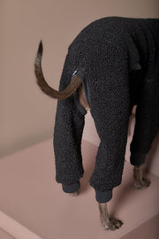 Italian Greyhound / Whippet Black Sherpa Jumpsuit Roma - PREORDER