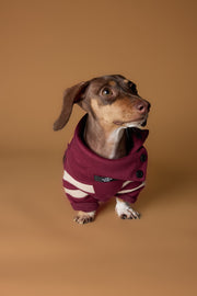 Dachshund Burgundy Christmas Sweater HOHOHO