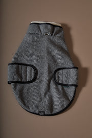 Italian Greyhound / Whippet Gray Herringbone Jacket TWILL