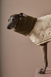 Italian Greyhound / Whippet Beige Turtleneck Coat FAWN