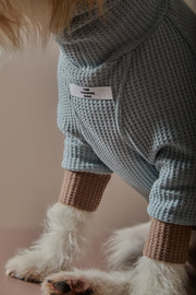 Dust Blue Waffle Sweater GRAIN