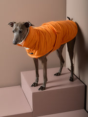 Italian Greyhound / Whippet Orange Turtleneck Puffer Jacket EMBER