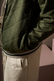 Human Green Quilted Bomber Jacket FLINT