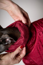 Italian Greyhound / Whippet Quilted Turtleneck Coat VELA