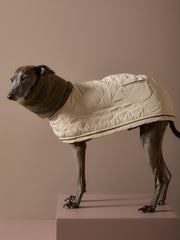 Italian Greyhound / Whippet Beige Turtleneck Coat FAWN