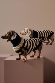 Dachshund Striped Knit Sweater KYRA