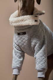 Italian Greyhound / Whippet Grey Quilted Sweater OSLO