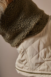 Beige Turtleneck Coat FAWN