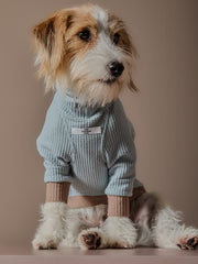 Dust Blue Waffle Sweater GRAIN
