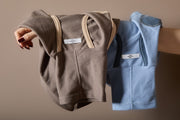 Italian Greyhound / Whippet Light Blue Turtleneck Sweater with Patches CAIRO