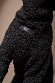 Italian Greyhound / Whippet Black Sherpa Jumpsuit Roma - PREORDER