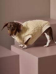 Dachshund Ivory Sherpa Vest MILAN