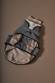 Italian Greyhound / Whippet Gray Herringbone Jacket TWILL