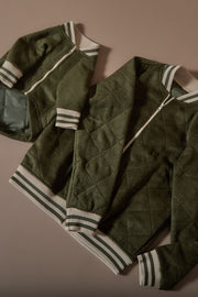 Human Green Quilted Bomber Jacket FLINT