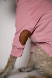 Standard Pink Ribbed Sweater with Patches MIST