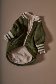 Italian Greyhound / Whippet Green Quilted Bomber Jacket MOSS