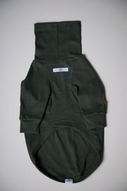 Standard Olive Green Ribbed Sweater with Patches MIST