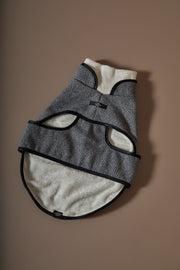 Italian Greyhound / Whippet Gray Herringbone Jacket TWILL