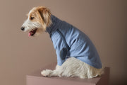 Light Blue Turtleneck Sweater with Patches CAIRO