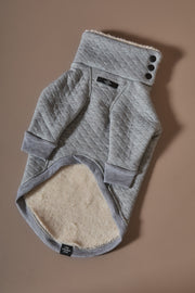 Dachshund Grey Quilted Sweater OSLO
