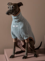 Italian Greyhound / Whippet Dust Blue Waffle Sweater GRAIN