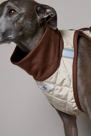 Italian Greyhound / Whippet Beige Quilted Turtleneck Harness GADE