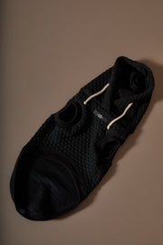 Black Textured Hooded Vest BIRCH
