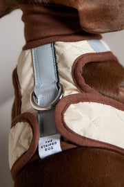 Dachshund Beige Quilted Turtleneck Harness GADE