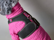 Military Green Neoprene Harness with Reflective Neon Stripe CHROMA