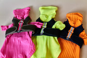 Military Green Neoprene Harness with Reflective Neon Stripe CHROMA