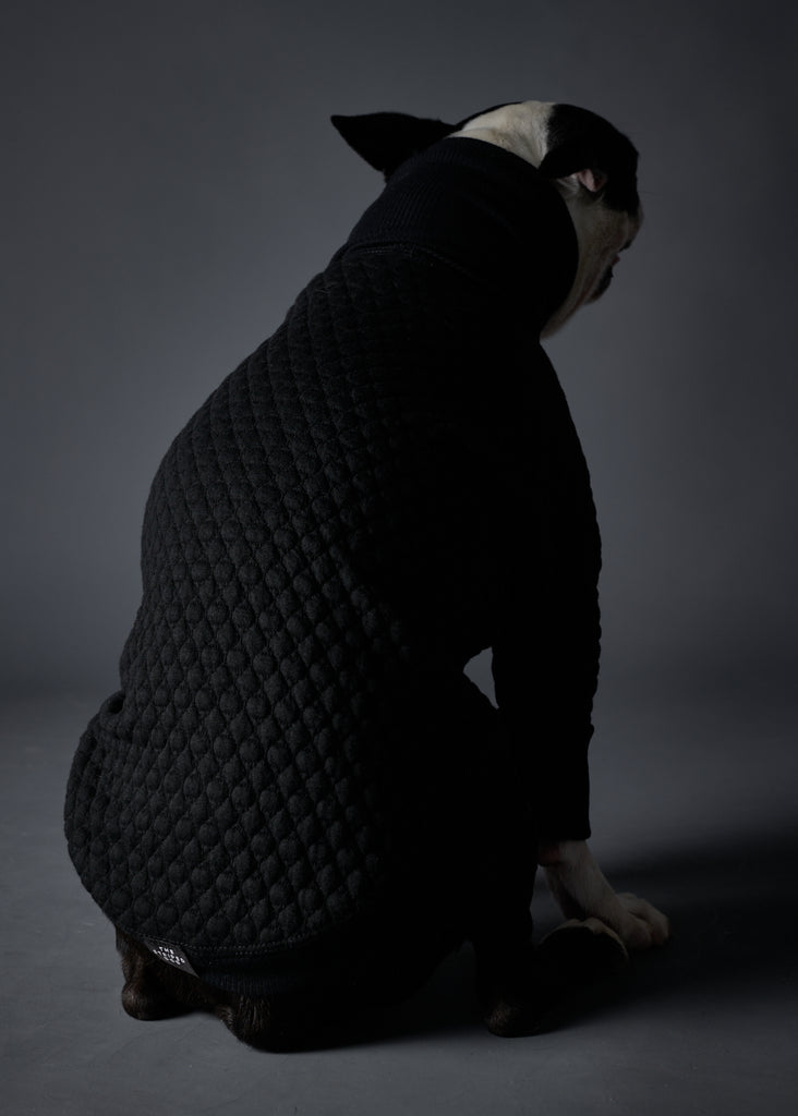 Black Textured Turtleneck Sweater RODEO