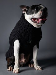 Black Knit Turtleneck Vest MALIBU